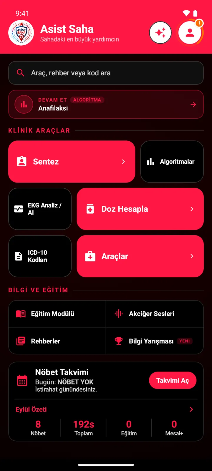 Asist Saha ana ekranı: Mozaik düzen, ASIST teması
